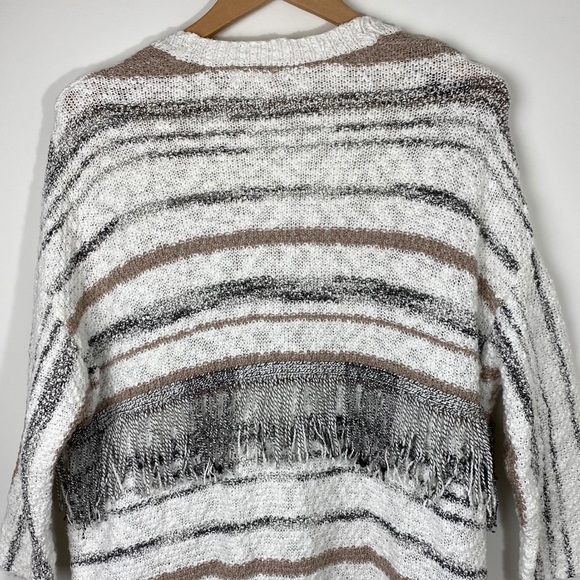 Gentle Fawn Boho Fringe Stripe Sweater Cardigan XS - Picture 9 of 12